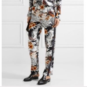 Maje Tropical Hawaiian jogger pant black orange tropical scene size 1 or XS